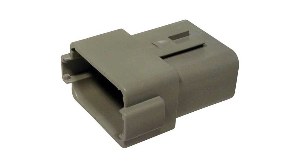 Boîtier, Fiche mâle, 2 Rangées, 12 Pôles ,Détrompage A, Gris